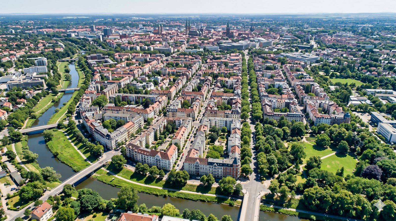 Luftaufnahme von Braunschweig
